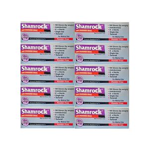 دستکش لاتکس غیر پودری شمراک مدل smc سایز بزرگ (l) بسته 10 بسته 100 عددی